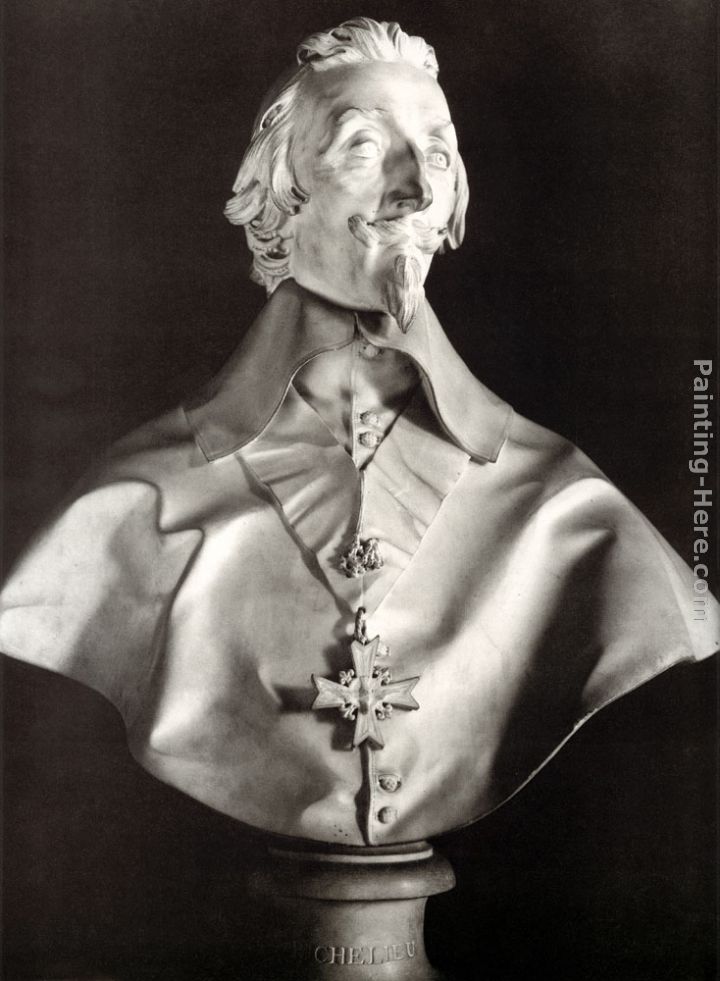 Portrait Bust of Cardinal Richelieu painting - Gian Lorenzo Bernini Portrait Bust of Cardinal Richelieu art painting